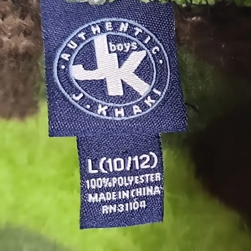 Camo Bathrobe Boys L 10/12 Faux Fur Fleece Sleepwear Robe Plush Camoflauge